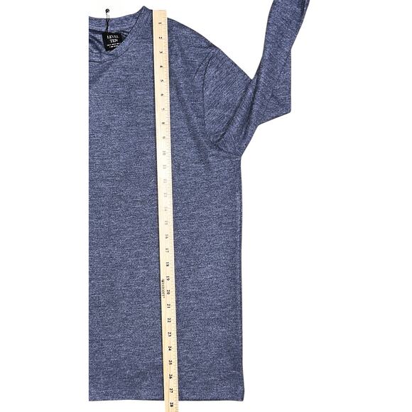 NWT Level Ten Long Sleeve Knit Navy Blue Shirt Small - Picture 3 of 6